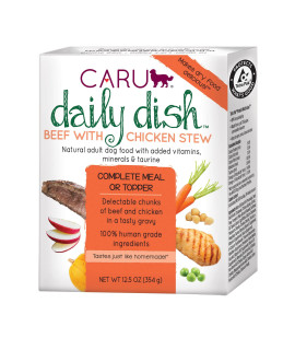 Caru Daily Dish Beef With Chicken Stew For Dogs 12.5 Oz Case Of 12