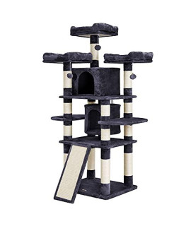 Feandrea 67 Multi-Level Cat Tree For Large Cats, With Cozy Perches, Stable Cat Tower Cat Condo Pet Play House Upct18G
