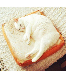 Gefryco Cat Beds for Indoor Cats, Pet Mats Cushion for Cat and Small Dogs Creative Toast Bread Slice Mattress (Sponge Core)