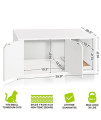 Way Basics Eco Cat Litter Box Enclosure Modern Cat Furniture (Tool-Free Assembly and Uniquely Crafted from Sustainable Non Toxic zBoard Paperboard), White