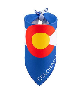 Colorado Flag Dog Bandana In 2 Sizes (Large)