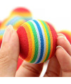 Nuomi 12Pcs Sponge Ball Cat Toy Soft Foam Rainbow Play Balls Interactive Kittens Pet Toys