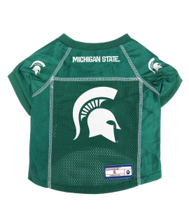 Littlearth Unisex-Adult NcAA Michigan State Spartans Basic Pet Jersey, Team color, X-Small
