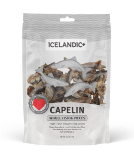 Icelandic Plus capelin Whole Fish Pieces Dog Treat 25-oz Bag