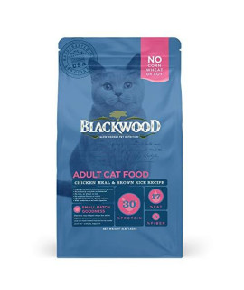 Blackwood Pet Cat Food Made In USA [Super Premium Dry Cat Food For Adult, Indoor, and Senior Cats], Chicken Meal and Brown Rice Recipe