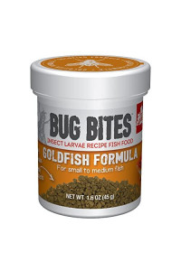Fluval Bug Bites Goldfish Fish Food, Granules for Small to Medium Sized Fish, 1.6 oz., A6583