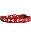 Mirage Pet Products Posh Jeweled cat collar Red Size 10