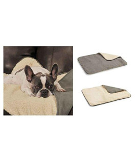 Thermapet Burrow Dog Blanket Thermal Lining Suede Berber Throw Blankets For Dogs