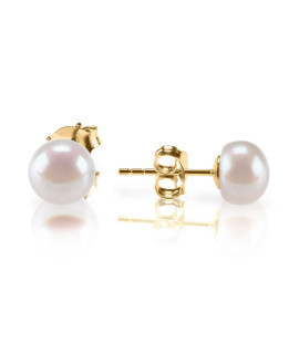 Pavoi Sterling Silver Freshwater Cultured Stud Pearl Earrings - 65Mm Aaa Quality