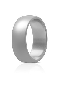 ThunderFit Silicone Wedding Ring for Men - 87mm Wide - 25mm Thick (gray - Size 75-8 (182mm))