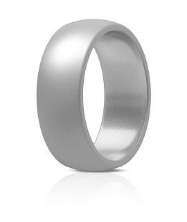 ThunderFit Silicone Wedding Ring for Men - 87mm Wide - 25mm Thick (gray - Size 75-8 (182mm))