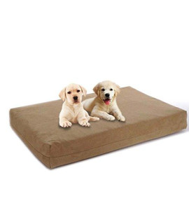 Pet Support Systems XXL Premium Dog Beds - Orthopedic Memory Foam - 100% Made in USA - Luxury Washable Pet Bed - XX-LARgE 55x37x4 (Tan)