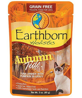 Earthborn Holistic Autumn Tide with Tuna & Pumpkin Grain-Free Wet Cat Food Pouches, Case of 24