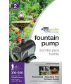 Pennington Aquagarden , Universal Fountain Pump , Suitable for Garden Fountains, Water Features, Aquaponics & Hydroponics , 300 - 500 Gallon, 66 Pumping Height