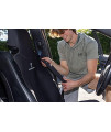Athlete Ignited Universal Fit Waterproof and Sweatproof Seat Cover + Seat Belt Cover 22X59 (Black)