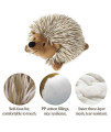 Pawaboo Plush Dog Toy, [2PACK] Non-Toxic Super Soft Faux-Fur Hedgehog Dog Toy Stuffed Biting Training Playing Toys for Dog Puppy, Brown