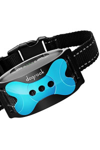 DogRook Rechargeable Dog Bark Collar - Humane, No Shock Barking Collar - w/2 Vibration & Beep - S, M, L Dogs Breeds Training - No Remote - 11-110 lbs