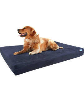 Dogbed4less Premium XL Orthopedic Memory Foam Dog Bed with Waterproof case and Extra Pet Bed cover 47X29X4 Fit 48X30 crate