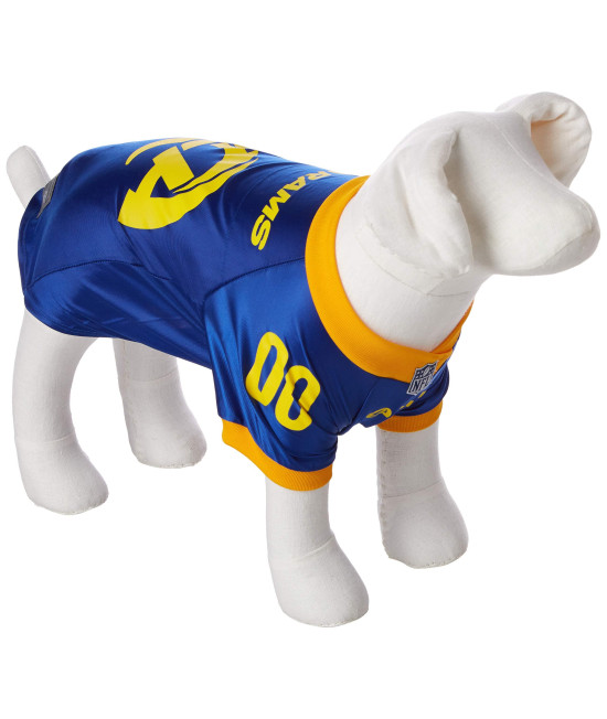 Littlearth Unisex-Adult NFL Los Angeles Rams 1 Premium Pet Jersey, Team color, Large