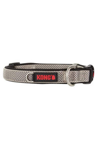 KONG Comfort Neoprene Padded Dog Collar Offered by Barker Brands Inc. (XL, Grey)
