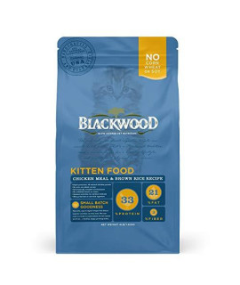 Blackwood Pet Food 22339 Kitten Food, Chicken Meal & Brown Rice Recipe, 4lb