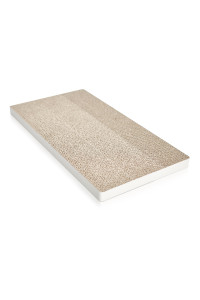 Way Basics Eco Friendly Simple cat Scratcher, Scratching Pad with Organic catnip (Uniquely crafted from Sustainable Non Toxic zBoard Paperboard), White