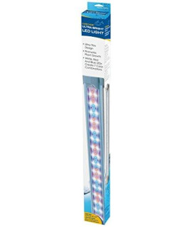 Penn-Plax Ultra-Bright LED Aquarium Lights Extendable 28 - 34 with Red Blue White LED Lights Remote control Operated for Larger Fish Tanks