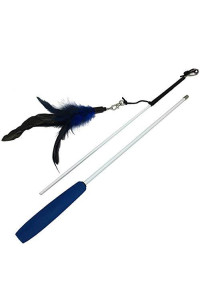 Pet Fit For Life Feather Teaser and Exerciser for Cat and Kitten - Cat Toy Interactive Cat Wand