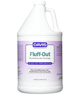 Davis Fluff Out Spray Pet Dog grooming Show competition Styling Aid One gallon Size