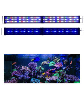 KZKR Upgraded Aquarium Light LED Full Spectrum 48 - 60 inch Hood Lamp for Freshwater Marine Plant Multi-color Decorations Light 120 - 150 cm