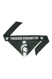 Littlearth Unisex-Adult NcAA Michigan State Spartans Pet Bandana, Team color, X-Small
