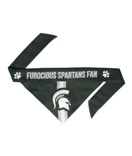 Littlearth Unisex-Adult NcAA Michigan State Spartans Pet Bandana, Team color, X-Small