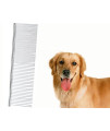 Ouzen Dog Comb Pet Stainless 2 In 1 Steel Grooming Dematting Hair Comb