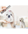 Ouzen Dog Comb Pet Stainless 2 In 1 Steel Grooming Dematting Hair Comb