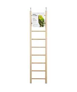 Petco Brand - You & Me Bird 9-Step Wood Bird Ladder, 18 L, 18 in