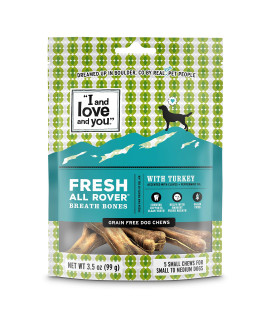 I and love and you Fresh All Rover Dental Bones - grain Free Dog Treats 5 Small Bones Pack of 1