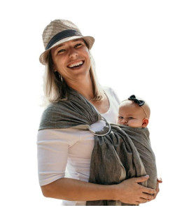 Hip Baby Wrap Ring Sling Baby carrier for Infants and Toddlers - Beautiful, 100 Soft cotton Baby Wraps carrier For Babies 8-35 lbs - Perfect Baby Shower gifts Moms And Dads - Nursing cover (Midnight)