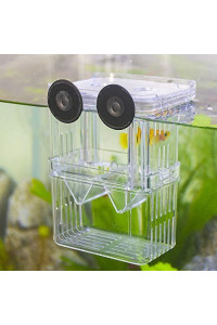 Senzeal Aquarium Fish Breeder Box Plastic Fish Isolation Breeding Box Hatching Incubator Box For Baby Fish Shrimp Clownfish Guppy