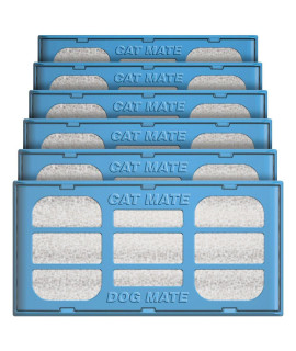 cat Mate 6-Pack Replacement Fountain Filter cartridges (compatible with all cat Mate Dog Mate Fountains)