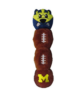 Pets First NCAA Michigan Wolverines - BIFF Wolf Mascot Toy for Pets. Plush Dog Toy with 5 Inner SQUEAKERS. 21 Long Dog Toy, one Size (MI-3226)