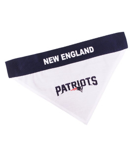 NFL DOg BANDANA - NEW ENgLAND PATRIOTS REVERSIBLE PET BANDANA 2 Sided Sports Bandana with a PREMIUM Embroidery TEAM LOgO, LargeX-Large - 2 Sizes 32 NFL Teams available