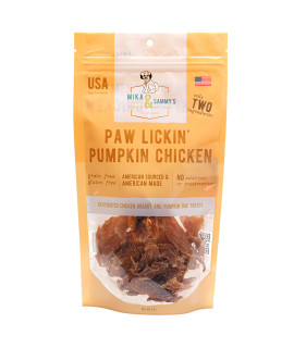 Mika & Sammys gourmet chicken Jerky Dog Treats Made in The USA (Paw Lickin Pumpkin chicken 5 oz)