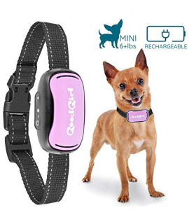 goodBoy Small Rechargeable Dog Bark collar for Tiny to Medium Dogs Weatherproof and Vibrating Anti Bark Training Device That is Smallest & Most Safe On - No Shock No Spiky Prongs (6+ lbs)