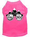 Stay Wild Screen Print Dog Shirt Bright Pink XXL (18)