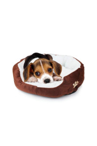 Resulzon cute Paw Print comfortable Pets Dog cats Puppy Kitten Nest Mat Pad Soft Fleece Bed(coffee)