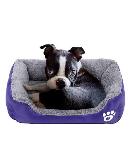 Barelove Square Large Dog Bed Mattress Washable Pads Room Waterproof Bottom (Purple)
