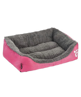 Barelove Square Large Dog Bed Mattress Washable Pads Room Waterproof Bottom ( Hot Pink )