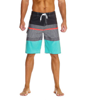 Nonwe Mens Sportwear Quick Dry Swim Trunks With Lining Gray 36