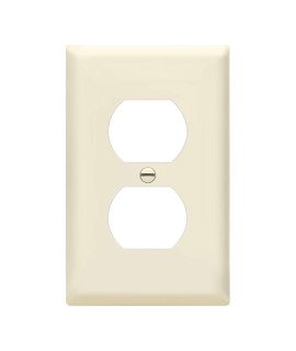 Enerlites 8821-LA Duplex Receptacle Outlet Wall Plate, Standard Size 1-gang , Polycarbonate Thermoplastic, Light Almond