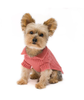 Stinky G Millennium Pink Aran Dog Sweater Size 12 Medium